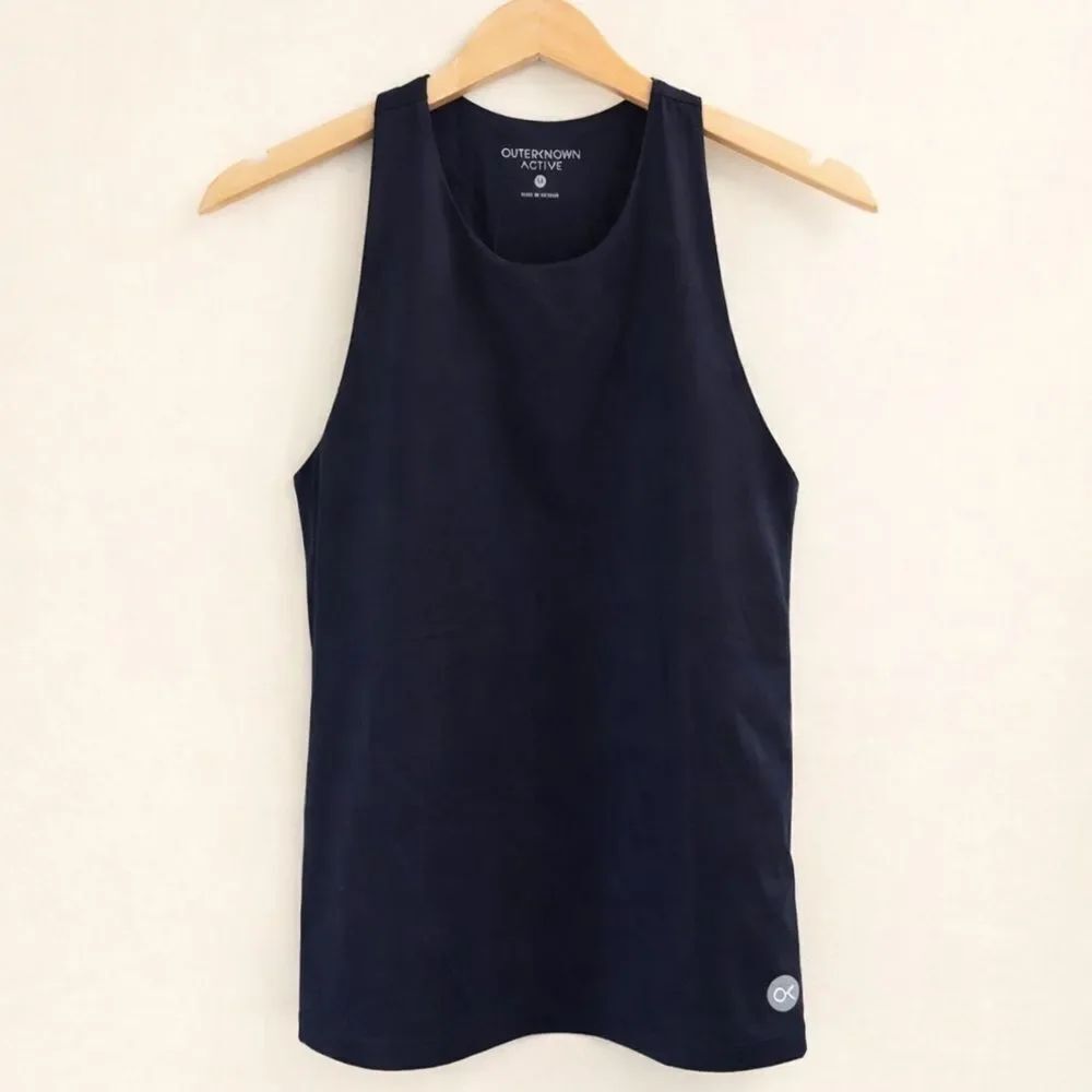 Outerknown OK Active Tank Black UPF 50+ Shelf Bra